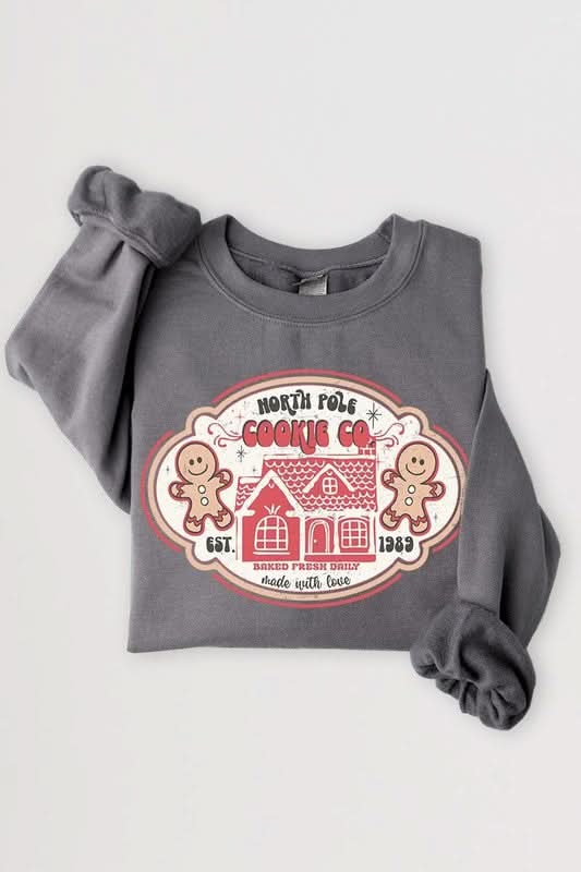 North Pole Gingerbread Cookie Graphic Sweatshirts - Love Salve